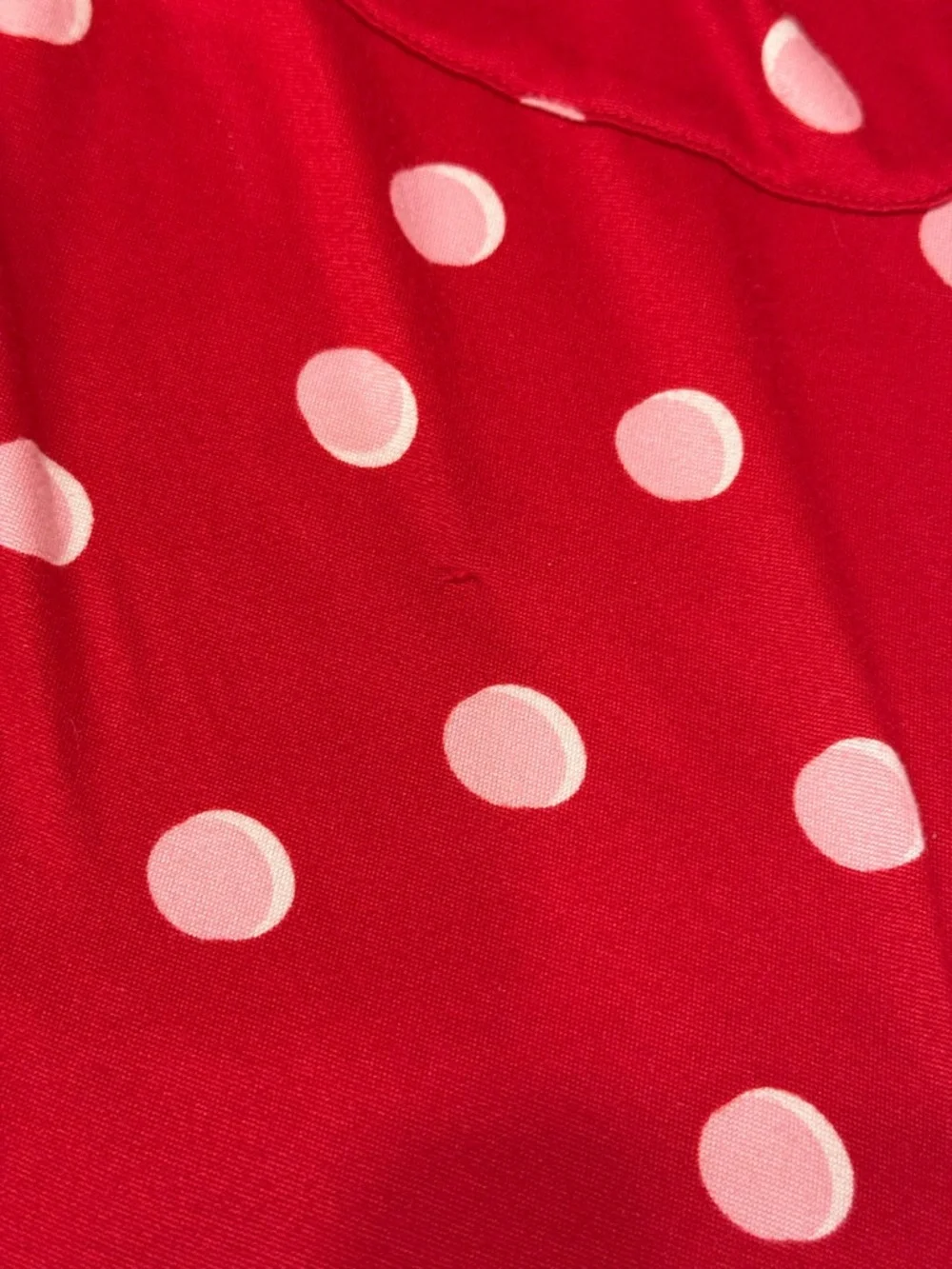 Kate Spade Red & Pink Polka Dot Pajama Long-Sleeve + Pants Set Women's Medium